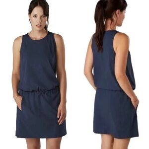 Arc’teryx Contenta Lightweight Cinched Waist Sleeveless Athleisure Navy Dress S
